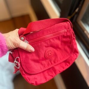 Kipling Vibrant Red Crossbody Bag